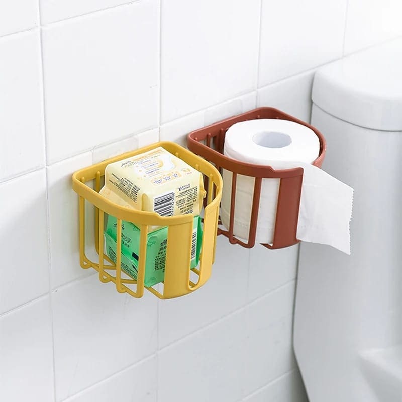 Toilet Paper Shelf, Punch-Free Toilet Paper Shelf, Bathroom Kitchen Tissue Box, Wall-Mounted Sticky Paper Storage Box, Toilet Roll Holder Toilet Paper Shelf, Punch-Free Toilet Paper Shelf, Bathroom Kitchen Tissue Box, Wall-Mounted Sticky Paper Storage Box, Toilet Roll Holder